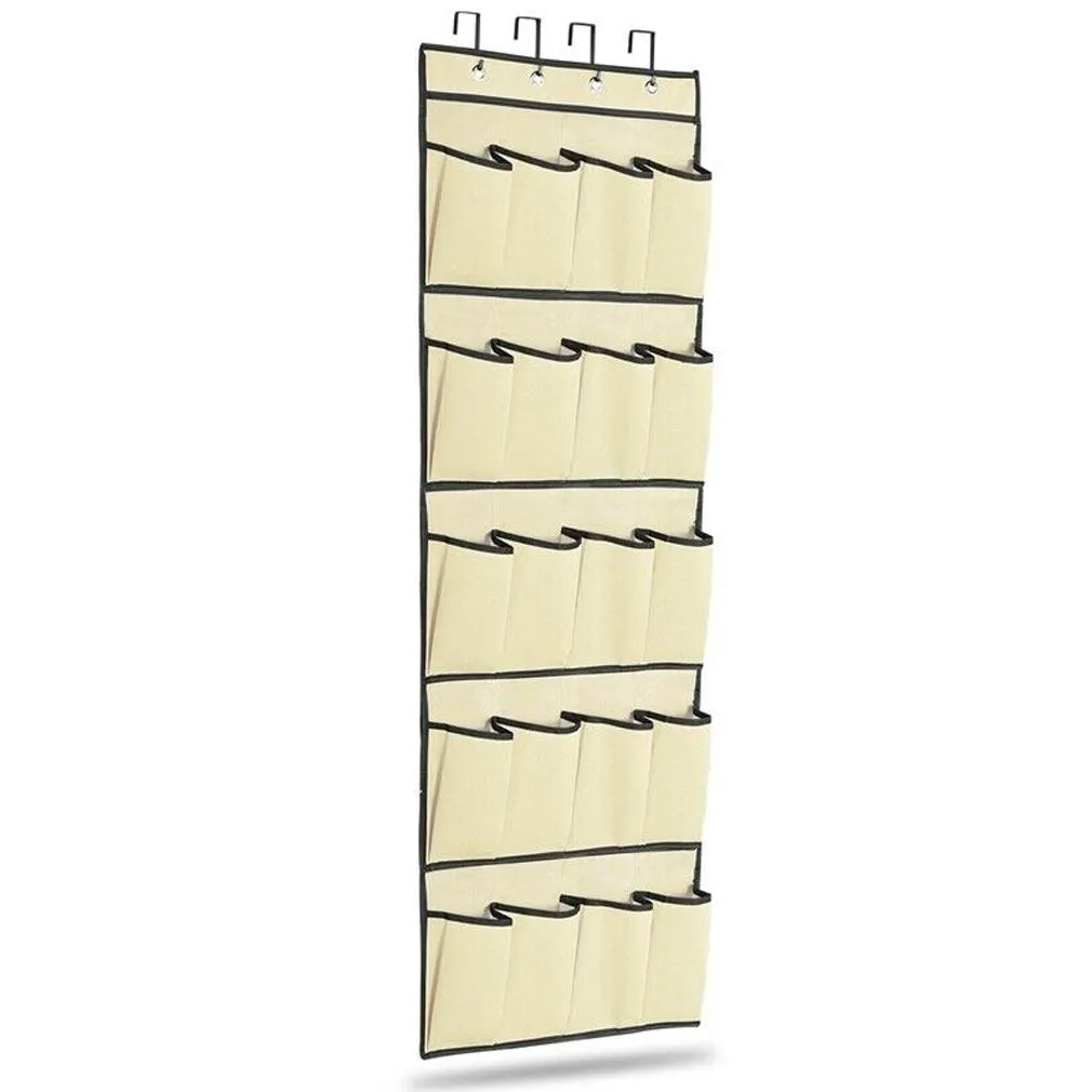 20 Pocket: Over the Door Shoe Rack Organizer