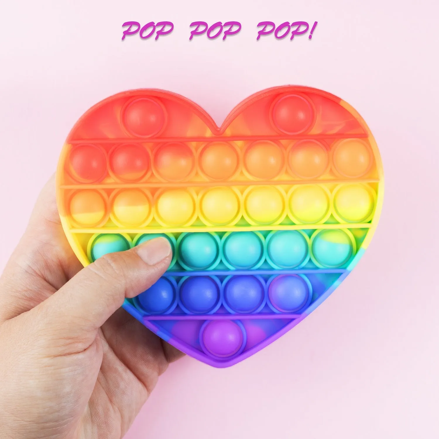 4608 Heart Pop It Fidget Toys, Push Pop Bubble Fidget Sensory Toy