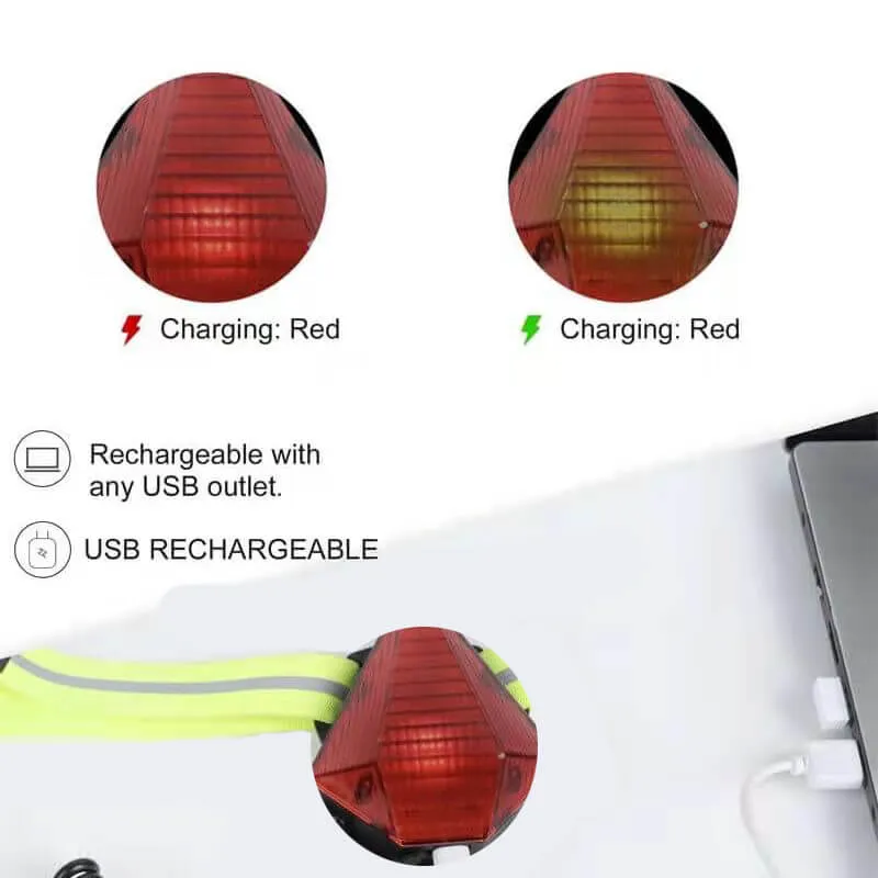 Ultra-Bright 800 Lumens Running Chest Light with Enhanced Back Red Warning Feature for Safe Night Running