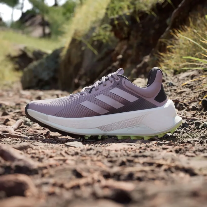 Adidas Women Terrex Soulstride Ultra Trail Running Shoes in Preloved Fig Silver Dawn Aurora Black