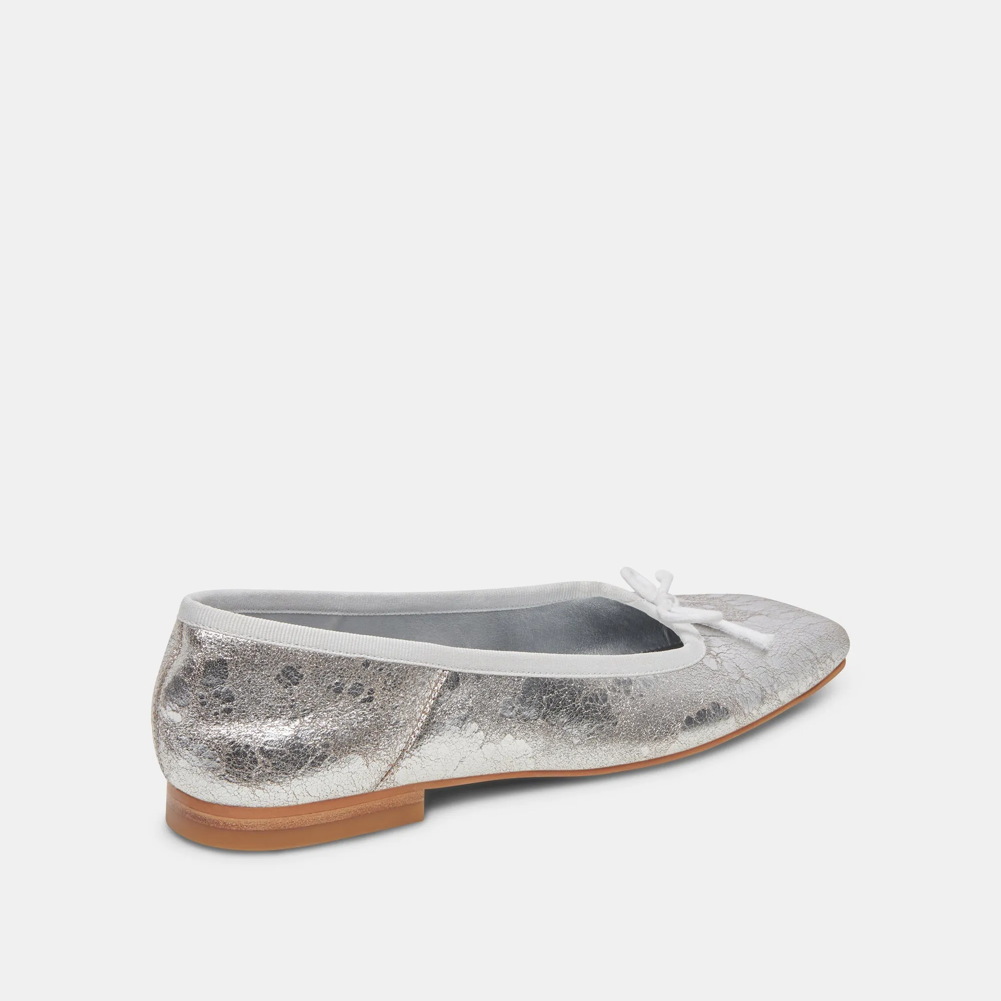 ANISA BALLET FLATS SILVER DISTRESSED LEATHER - re:vita