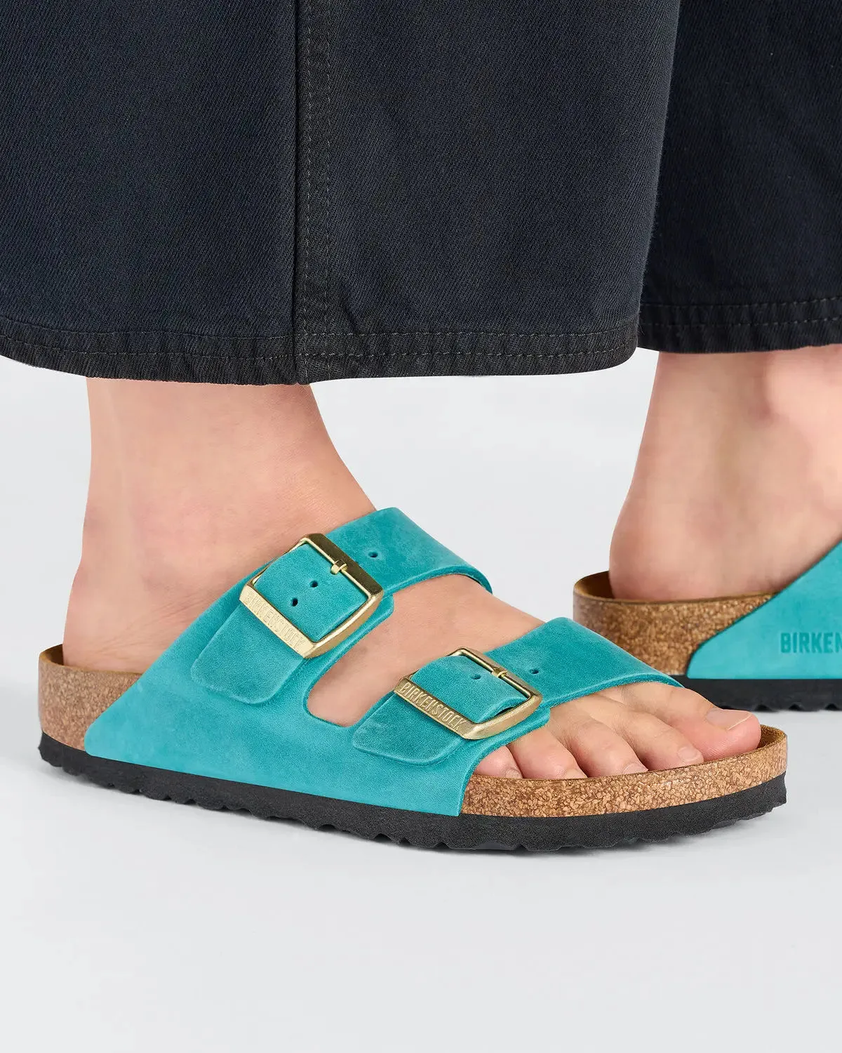 Arizona Oiled Leather Sandals in Biscay Bay