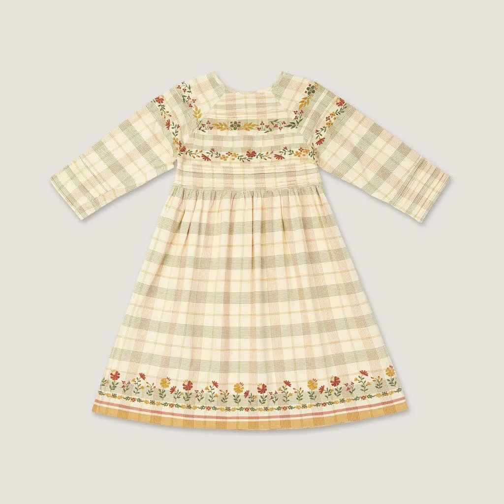 Ava Dress | Harvest Plaid w/Embroidery