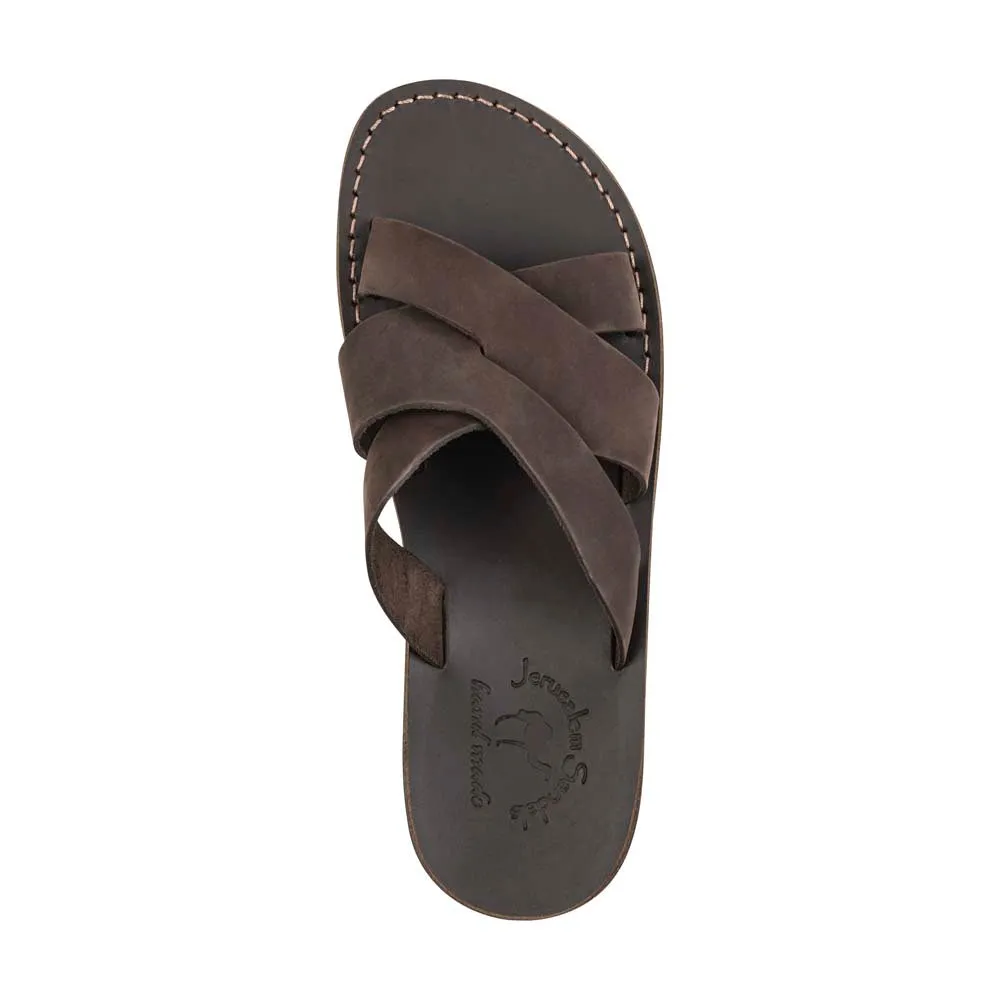 Axel - Leather Coastal Sandal | Brown Nubuck