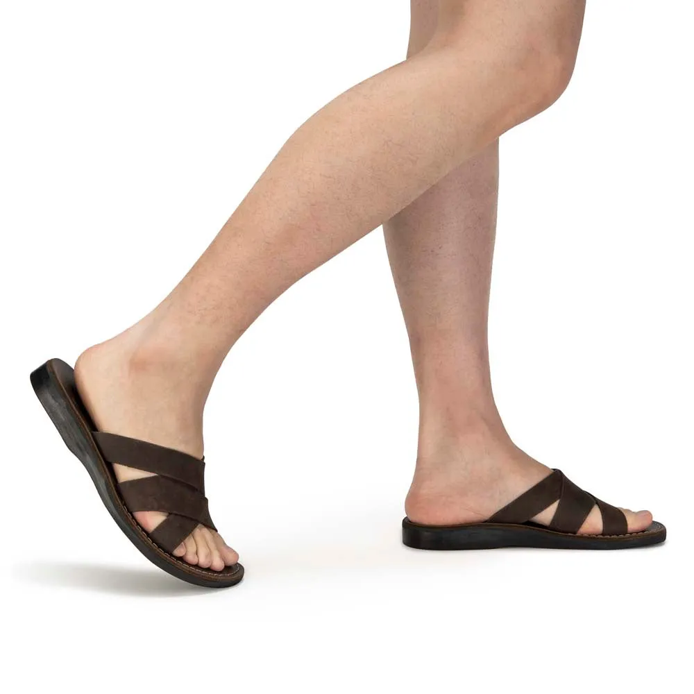 Axel - Leather Coastal Sandal | Brown Nubuck