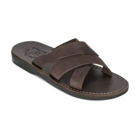 Axel - Leather Coastal Sandal | Brown Nubuck