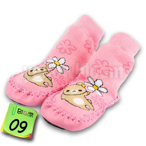 Baby Toddler Non-Slip Moccasin Socks Slippers from age 12M-24M