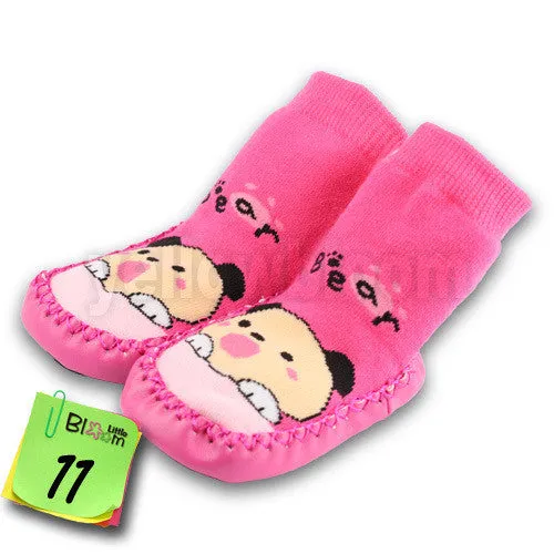 Baby Toddler Non-Slip Moccasin Socks Slippers from age 12M-24M