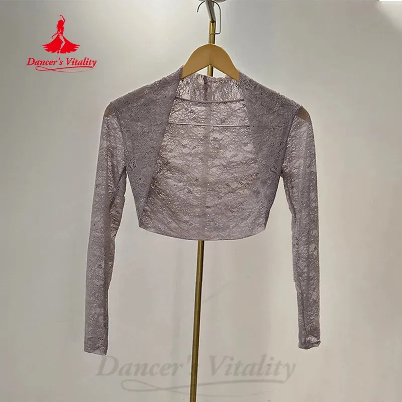 Ballet Dance Performance Costumes Women Customized Sexy Lace Long Sleeved Top Girl's Gymnastics Professional Practice Clothing