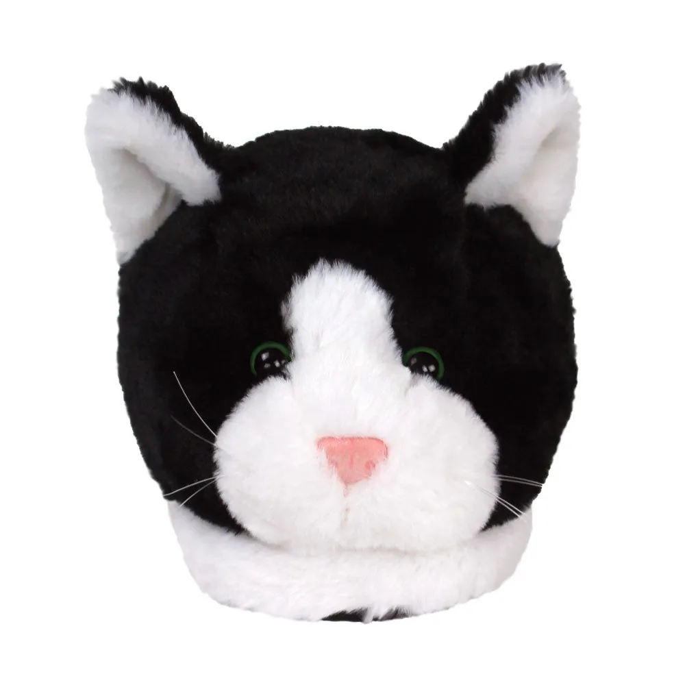 Black and White Kitty Slippers