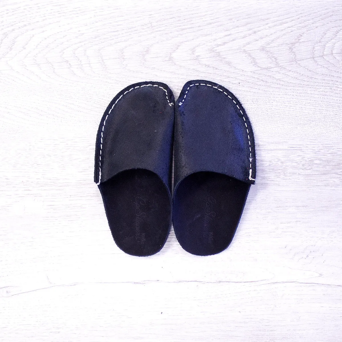 Black CP Slippers Kids Minimalist