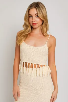 Catalina Island Tassel Crop Top - Final Sale