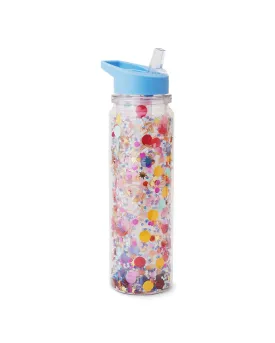 Celebrate Every Day Confetti Water Bottle with Straw