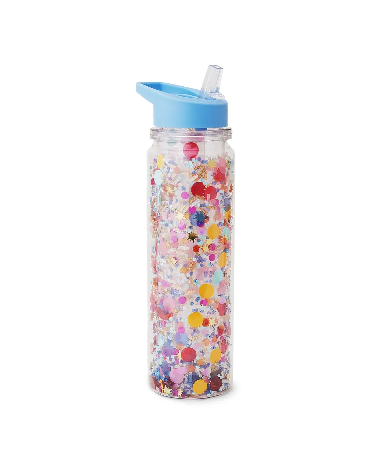 Celebrate Every Day Confetti Water Bottle with Straw