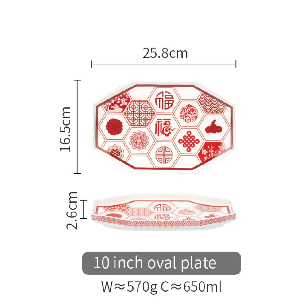 Chinese Fudao Bowl and Plate Tableware Set