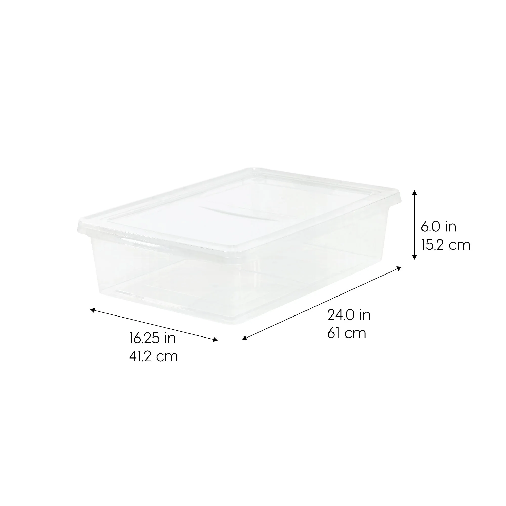 Clear Storage Box - 28 QT, 6 Pack