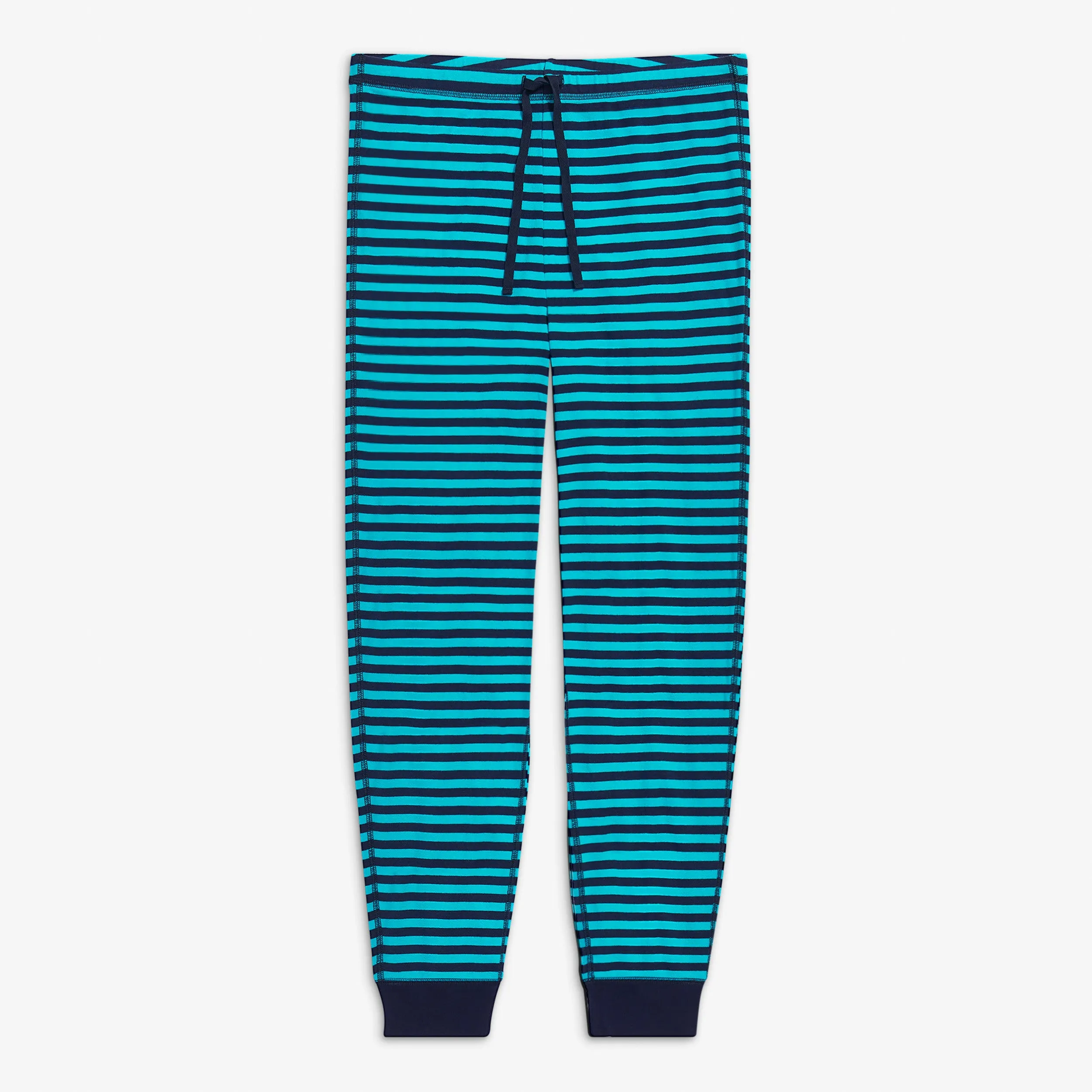 Clearance grown-ups organic PJ pant in peacock stripe