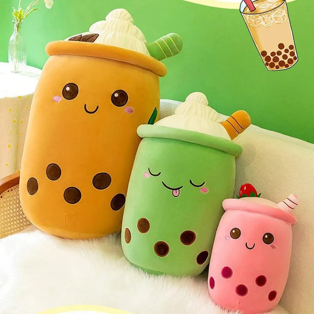 Cute Stuffed Boba Plush Bubble Milk Tea Plushie, Hugging Plush Toy Gift for Kids