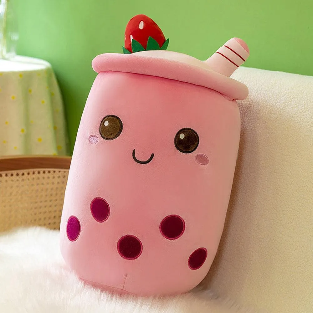 Cute Stuffed Boba Plush Bubble Milk Tea Plushie, Hugging Plush Toy Gift for Kids