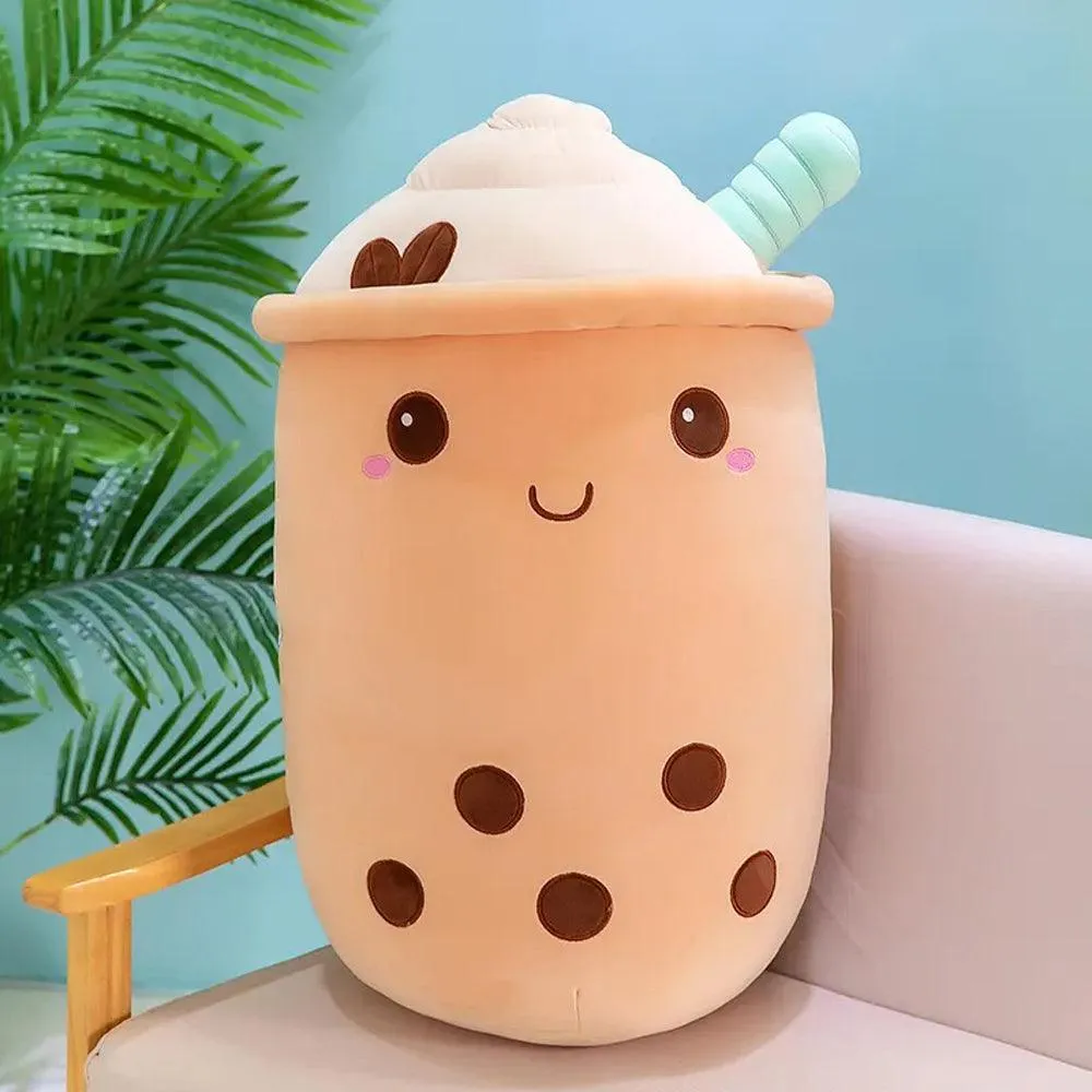 Cute Stuffed Boba Plush Bubble Milk Tea Plushie, Hugging Plush Toy Gift for Kids