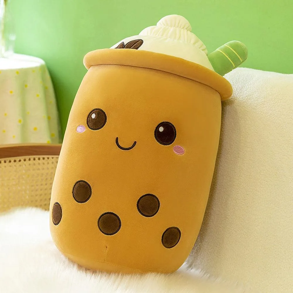 Cute Stuffed Boba Plush Bubble Milk Tea Plushie, Hugging Plush Toy Gift for Kids