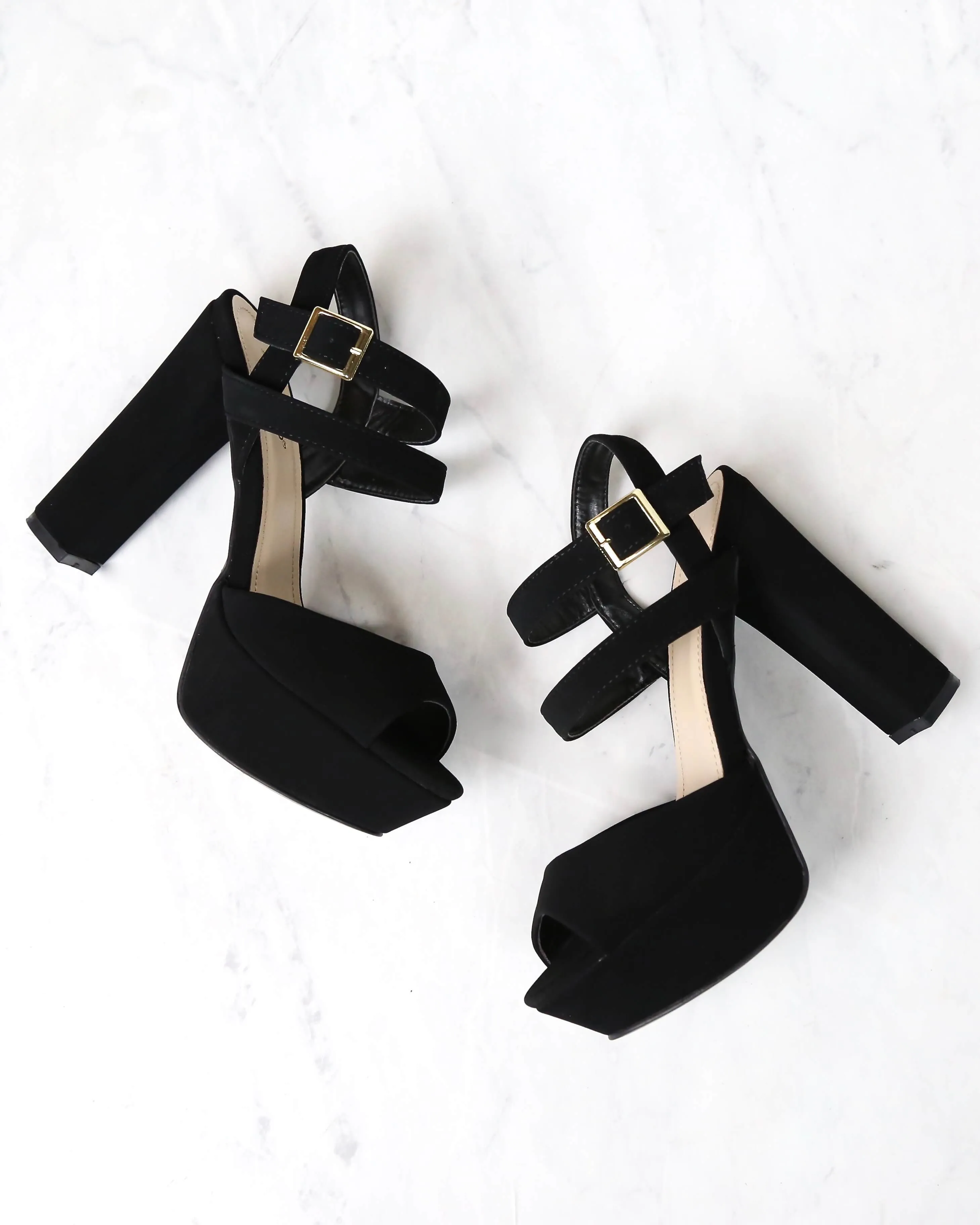 Double Strap Platform Pumps in More Colors