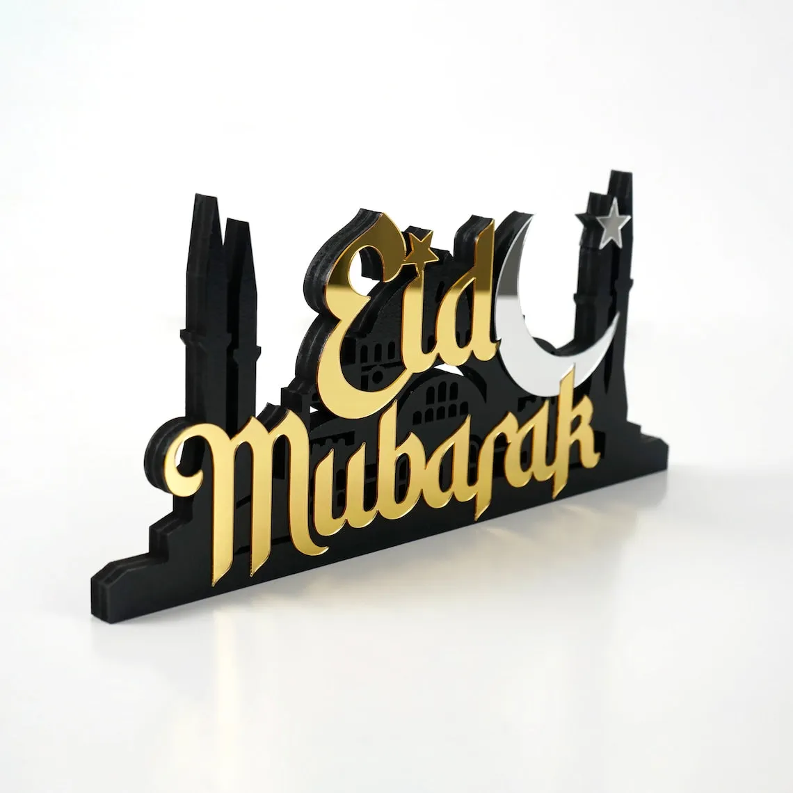 Eid Mubarak Ramadan Decoration Wooden Islamic Gift Table Decor