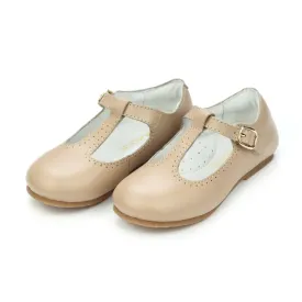 Eleanor T-Strap Flat in Latte