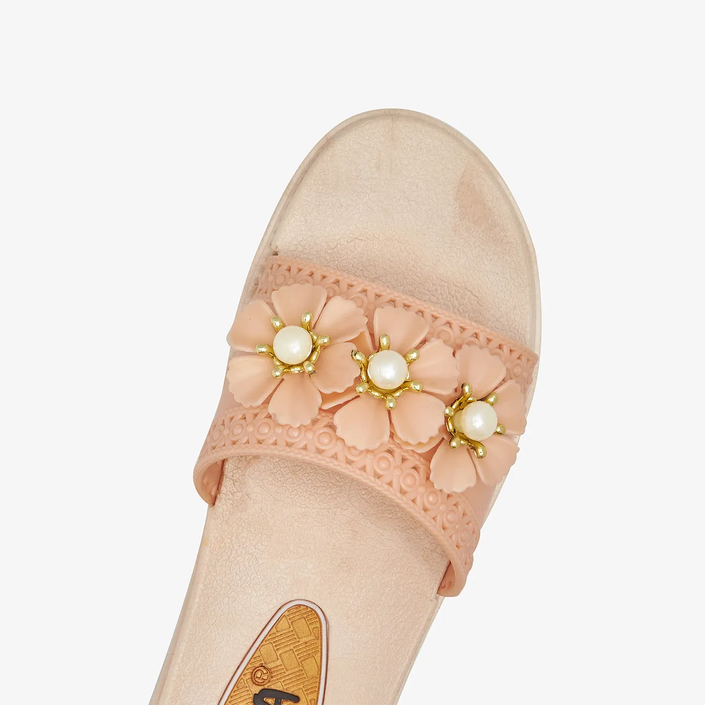 Flower Embellished Women Chappals