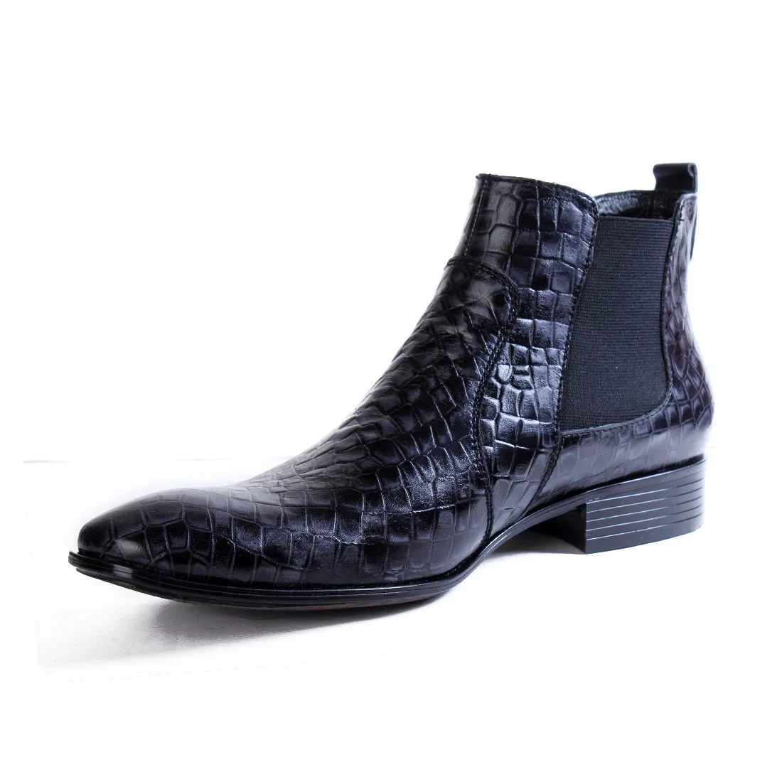 Formal winter shoes /  100% genuine leather -Navy -6502