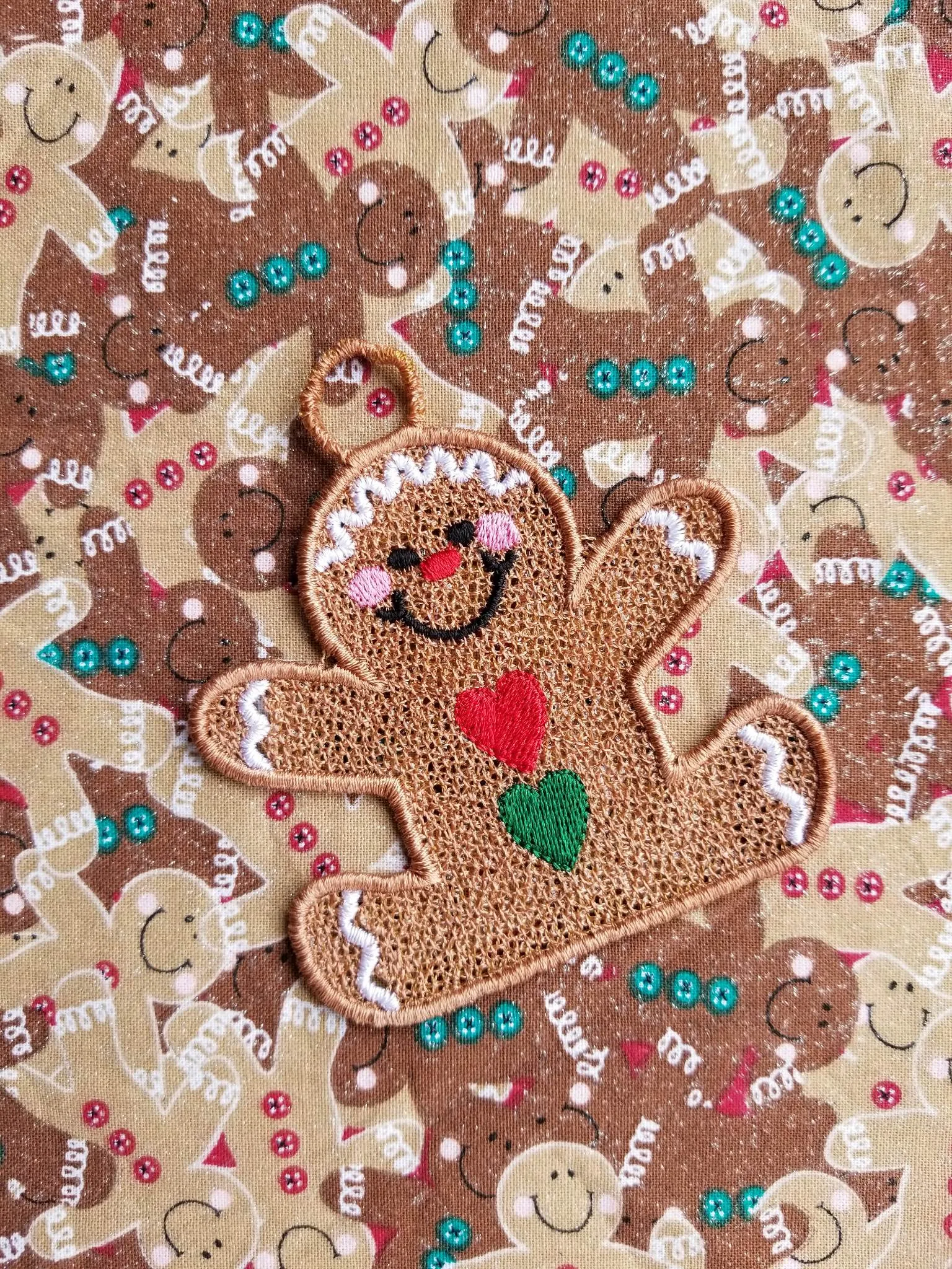 FSL Gingerbread man ITH Christmas Ornament