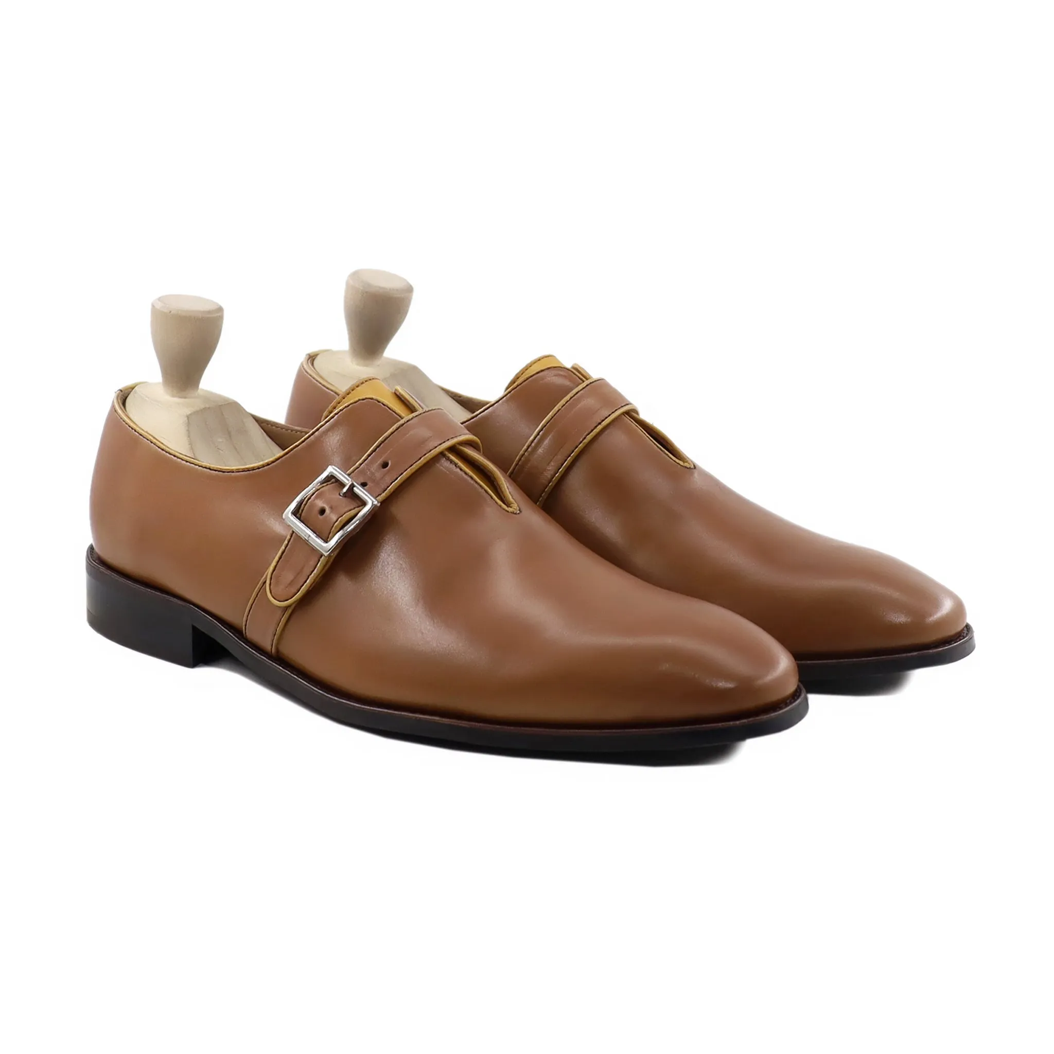 Halford - Men's Tan Calf Leather Single Monkstrap