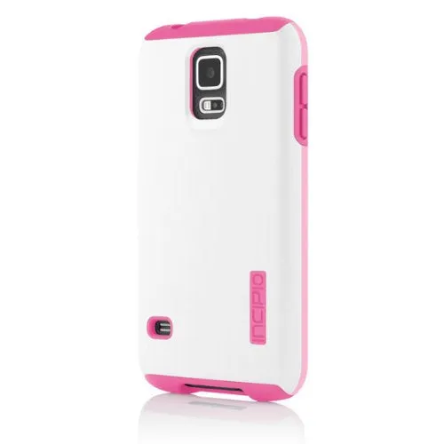 Incipio DualPro Shine Case for Samsung Galaxy S5 - Retail Packaging - White/Pink