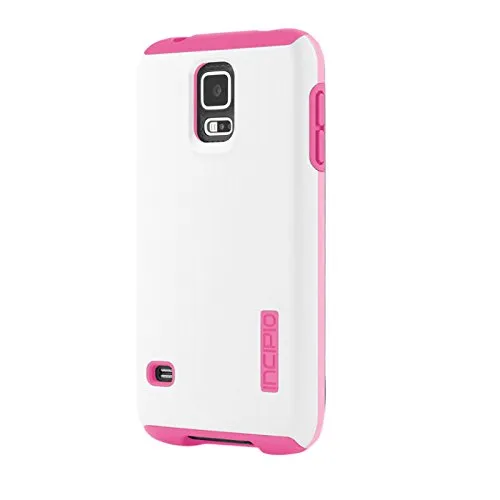 Incipio DualPro Shine Case for Samsung Galaxy S5 - Retail Packaging - White/Pink