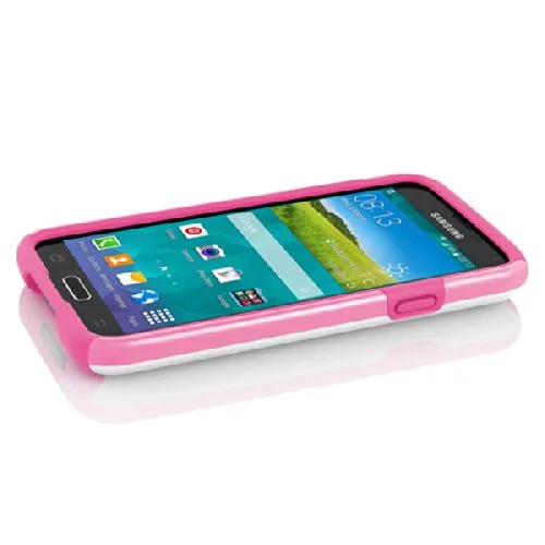 Incipio DualPro Shine Case for Samsung Galaxy S5 - Retail Packaging - White/Pink