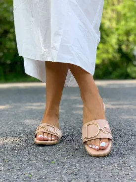 Karla Metal Detail Sandal / Nude