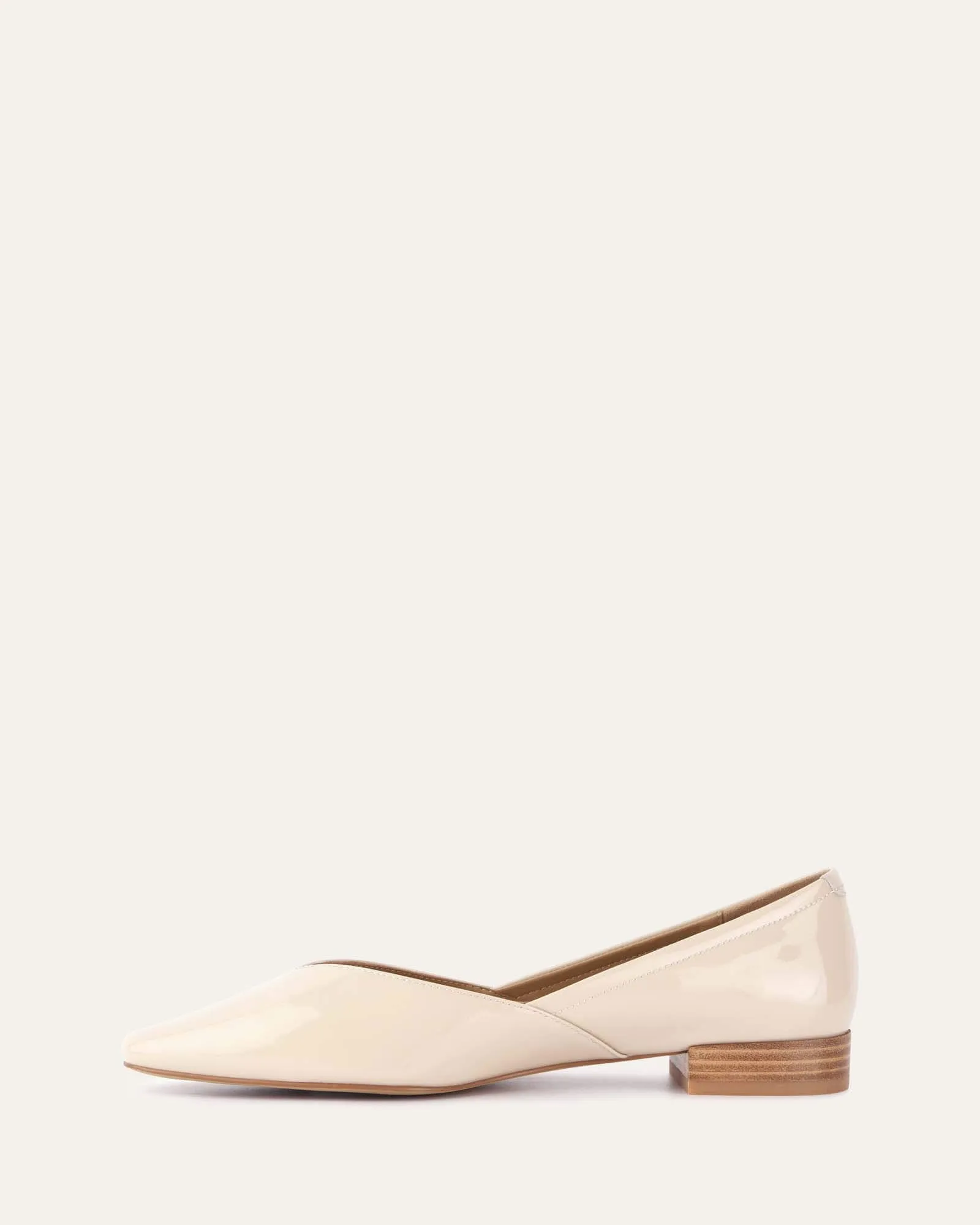 LUCENT DRESS FLATS SAND PATENT