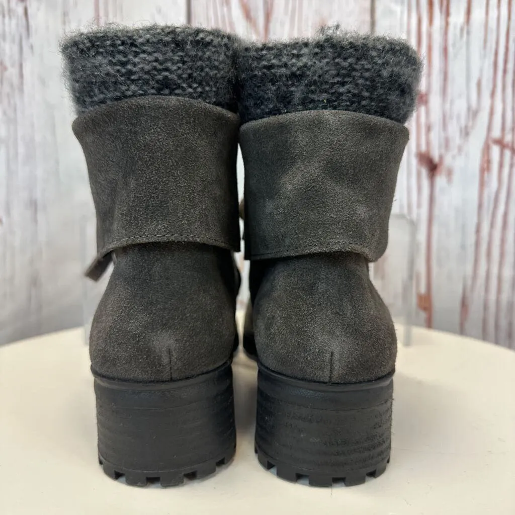 LUCKY BRAND GREY KNIT HEYLIE BOOTS SIZE 9.5 TC3