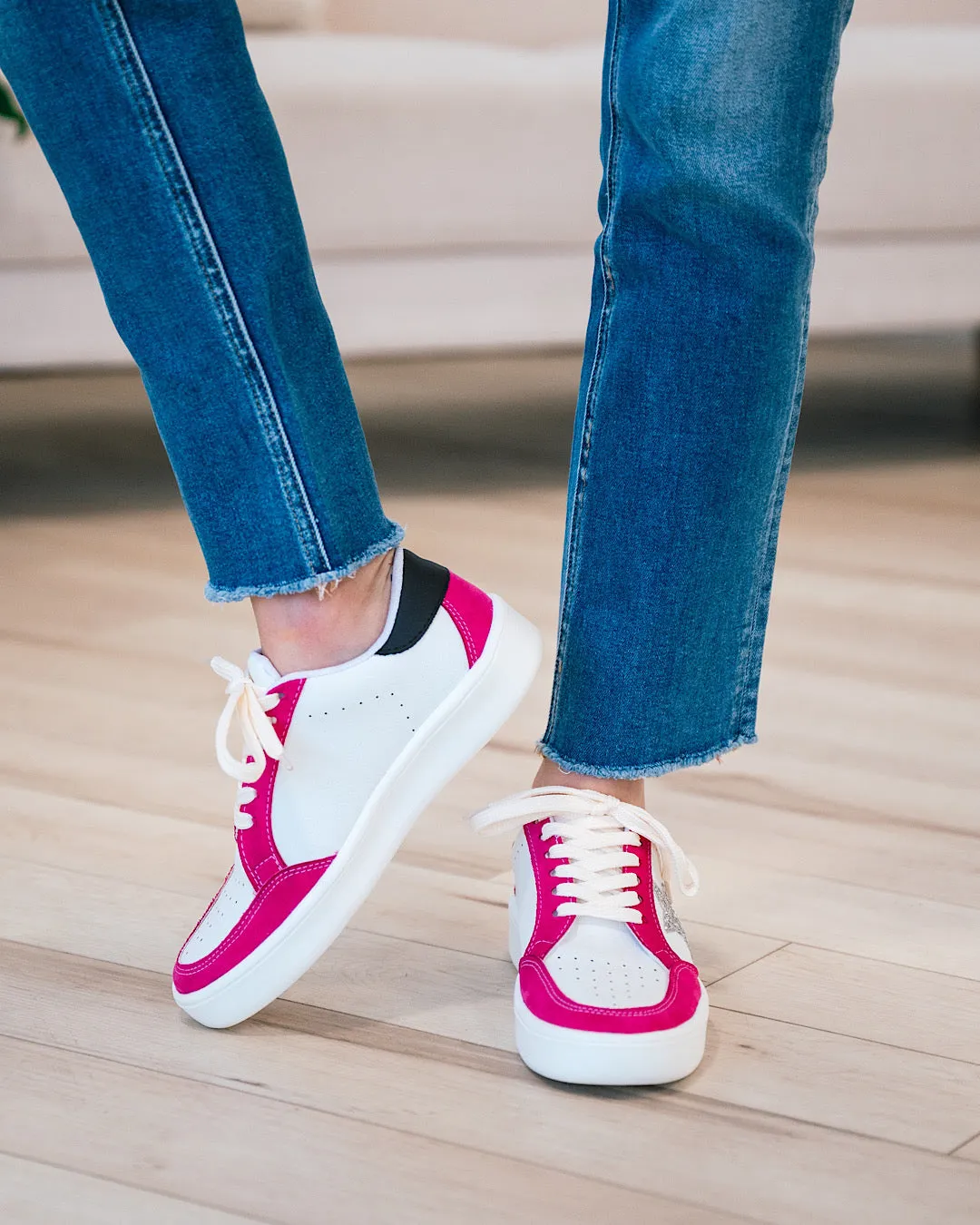 Miel Sneakers - Fuchsia & Silver FINAL SALE