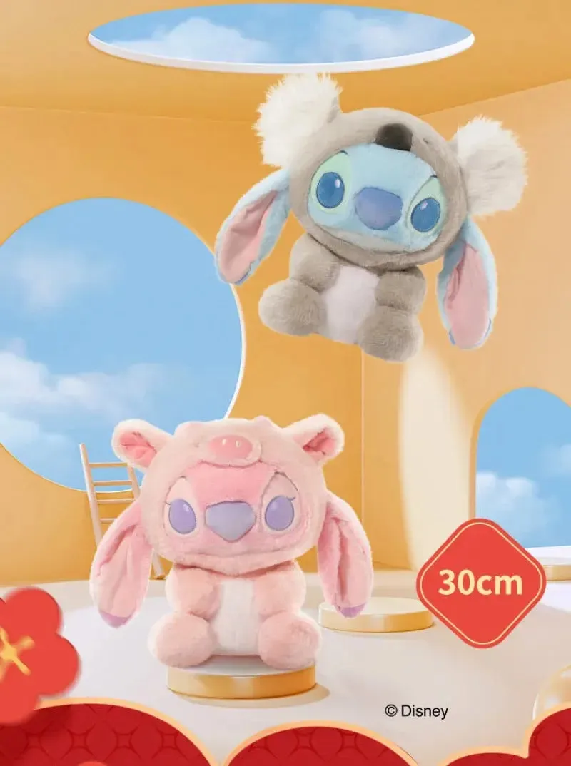 MINISO Kawaii Disney Stitch & Angel Plush Doll | Anime Plushies Toys | Cartoon Stuffed Toy | Cute Soft Car & Sofa Pillow | Kid Gift