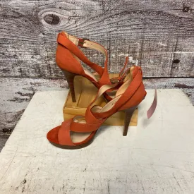 NINE WEST ORANGE MAKEWAVESO HEEL SIZE 8 TCC