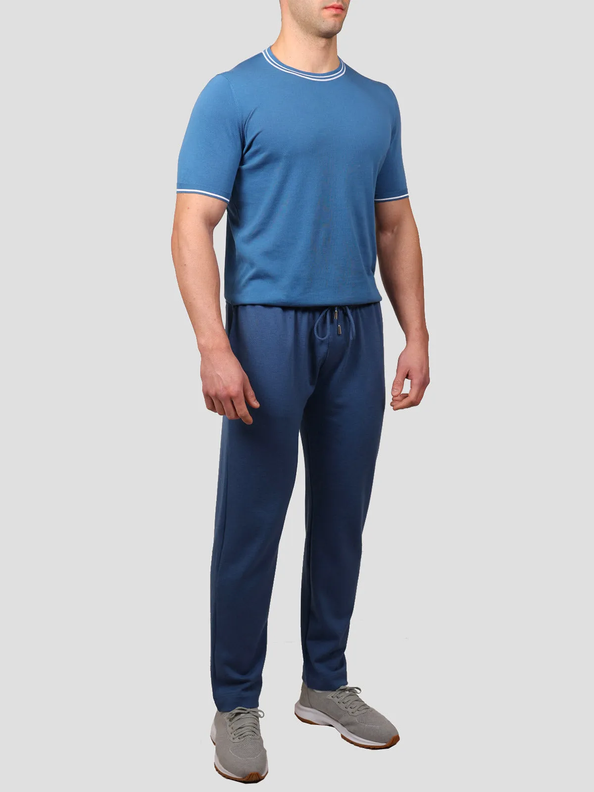 Pantalone Jogging Cotone e Cashmere Blu