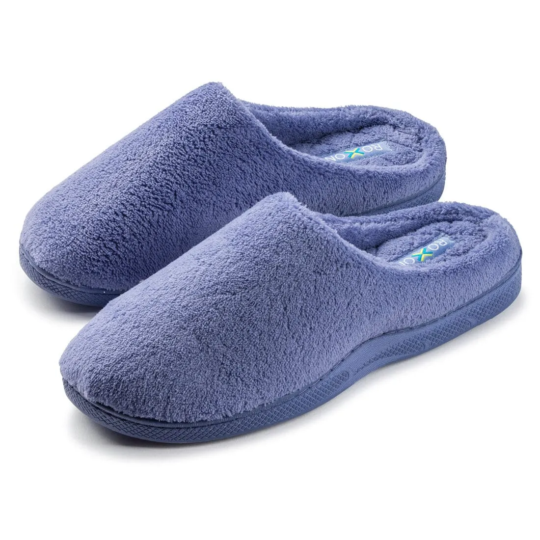 Roxoni Women's Plush Slip On Memory Foam Indoor Outdoor