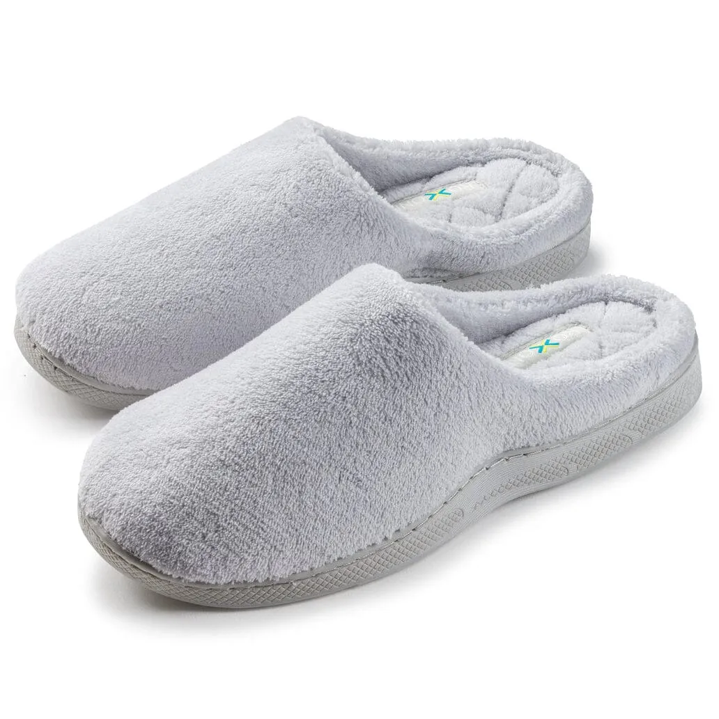 Roxoni Women's Plush Slip On Memory Foam Indoor Outdoor