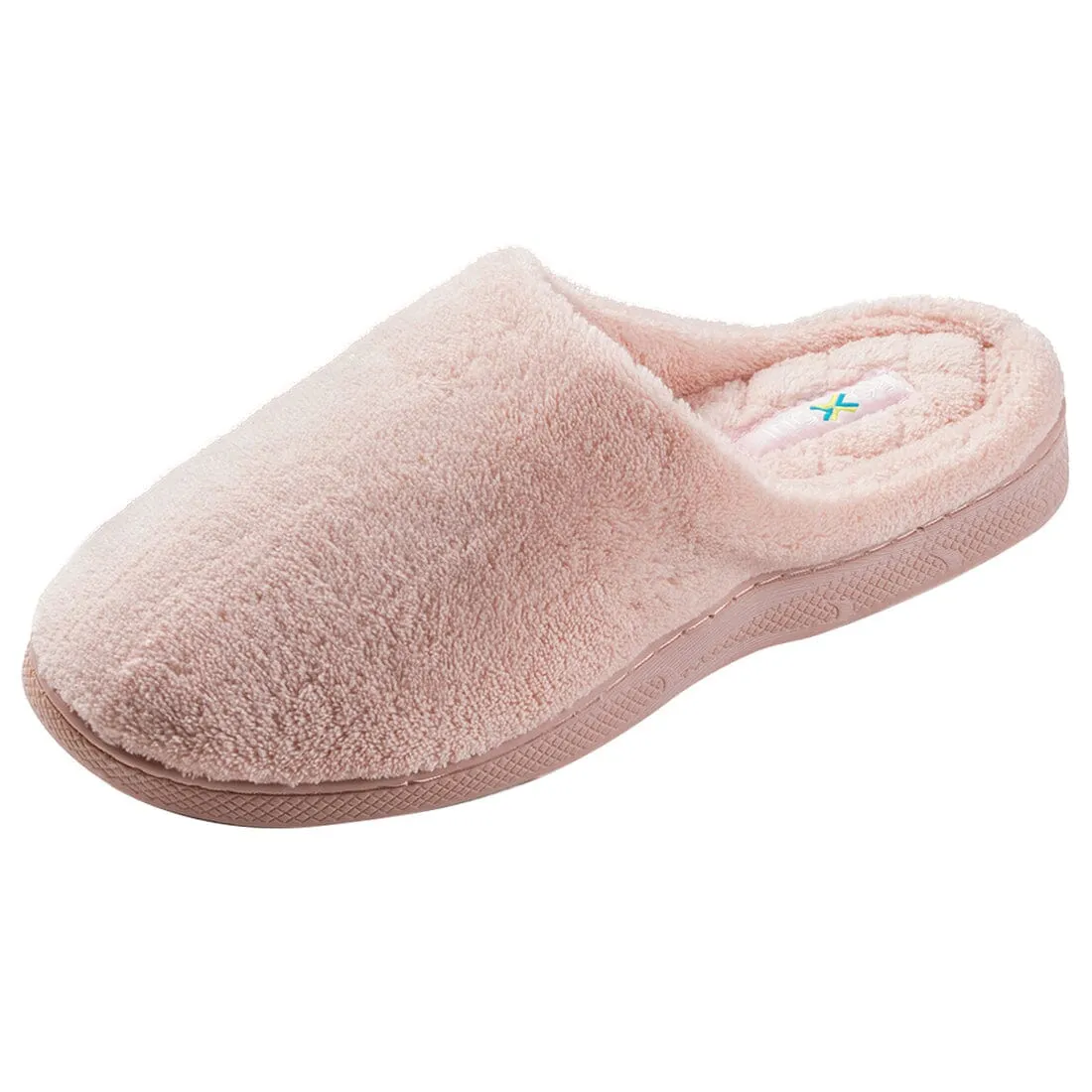 Roxoni Women's Plush Slip On Memory Foam Indoor Outdoor