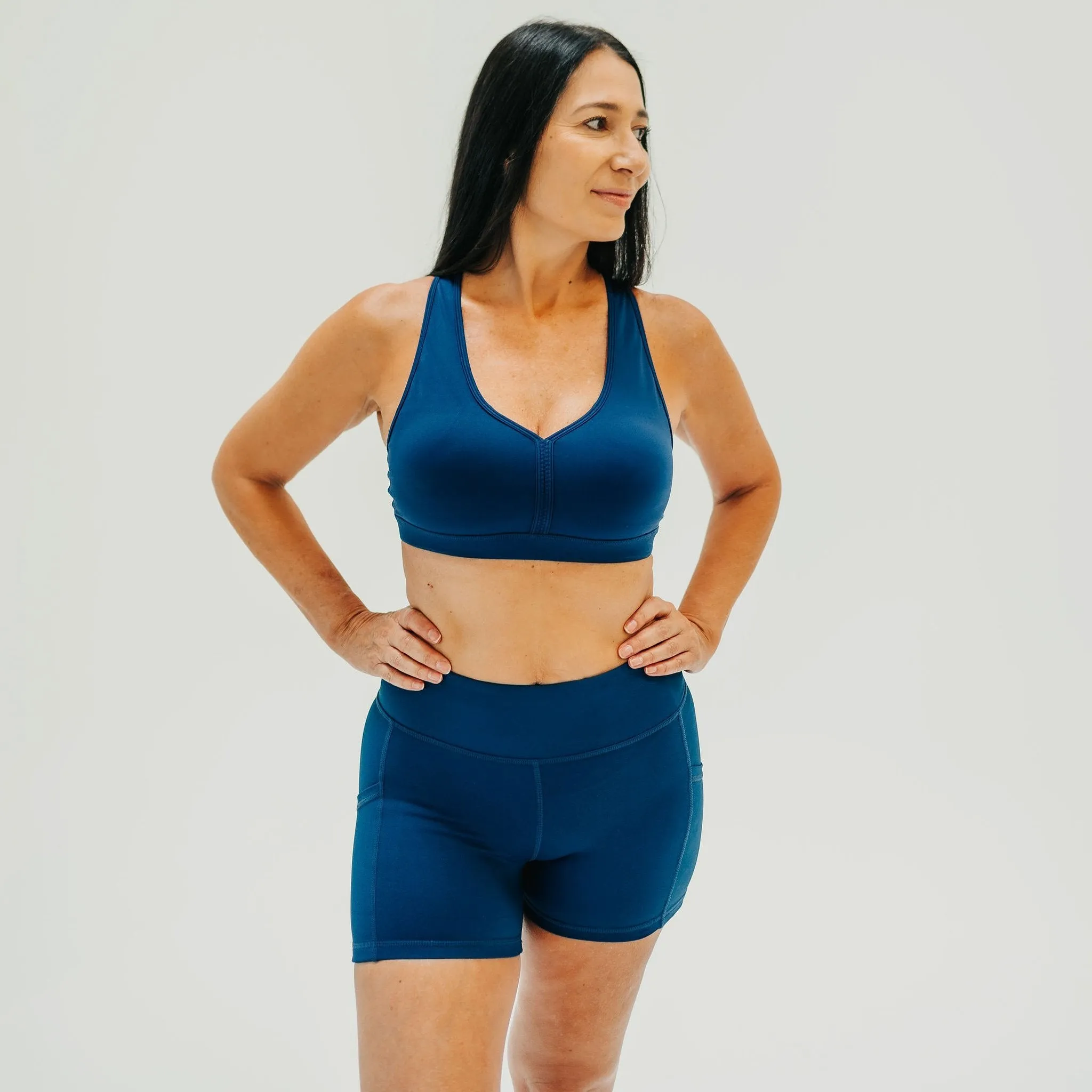 Stow And Go Sports Bra - Classic Navy