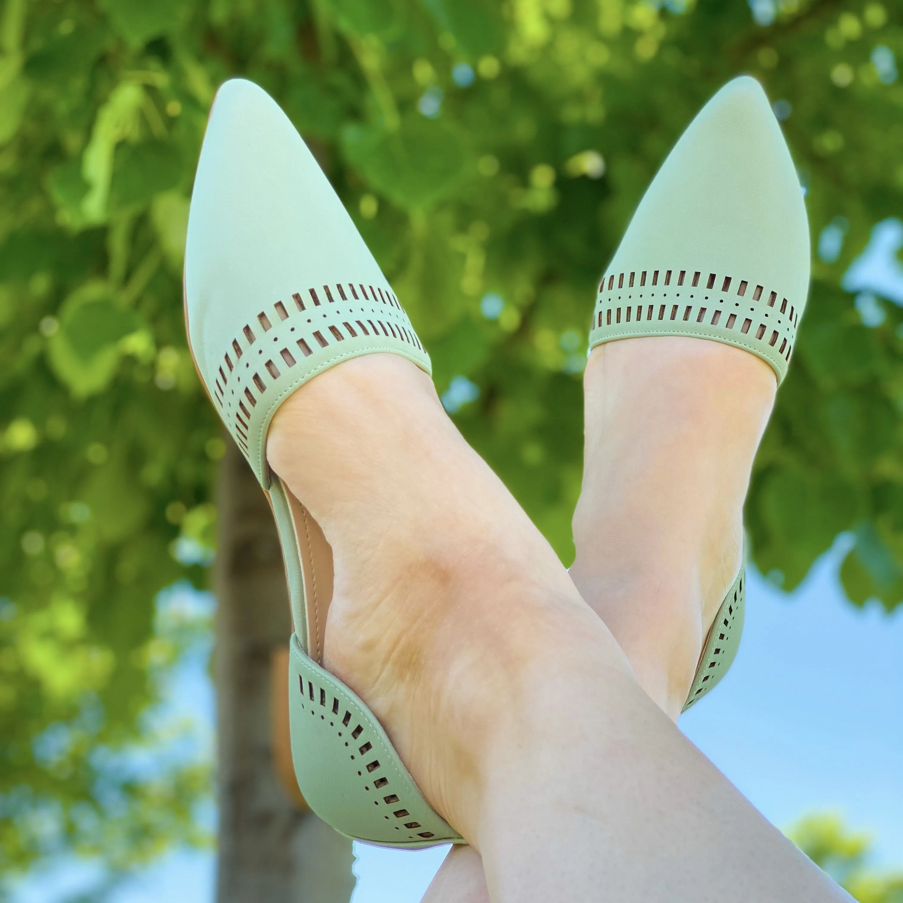 Sweet Summertime Flats in Mint