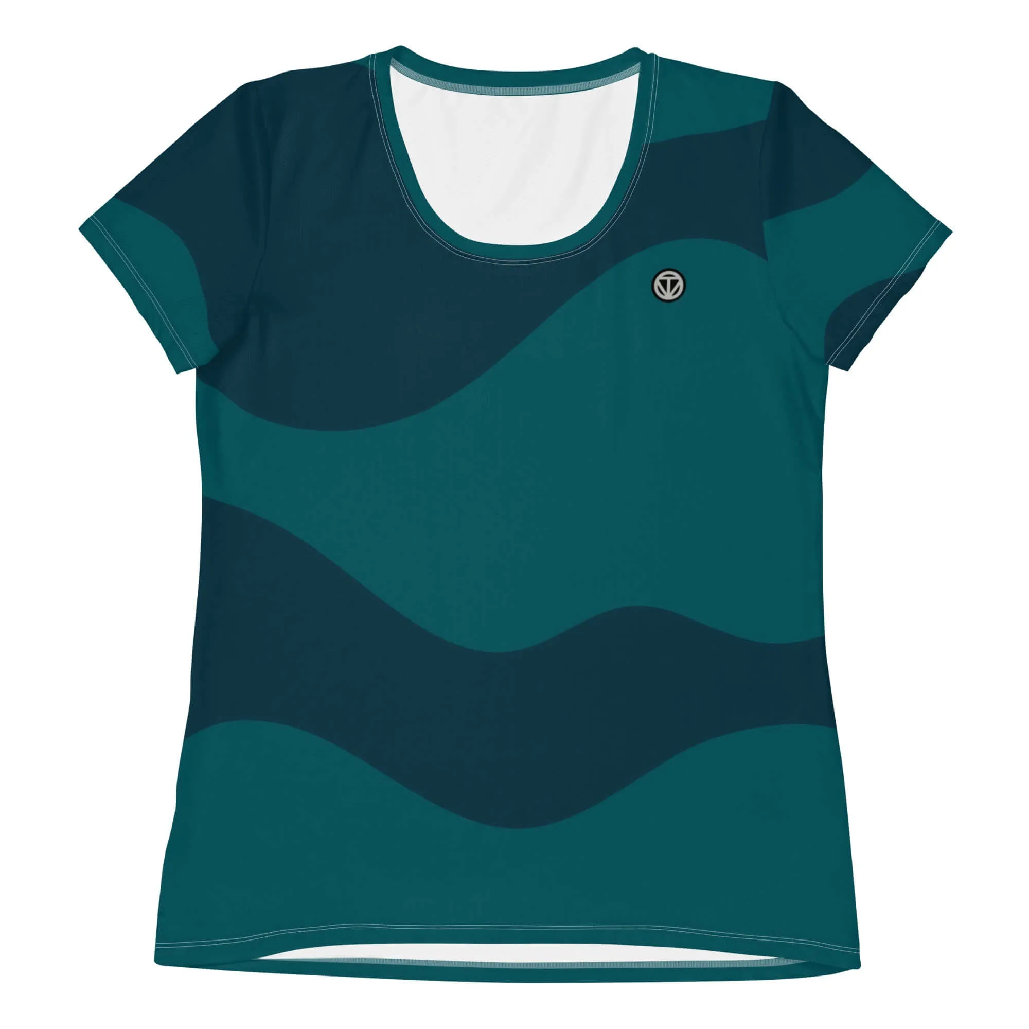 TOV Damen Sport T-Shirt ABSTRACT (Blau)