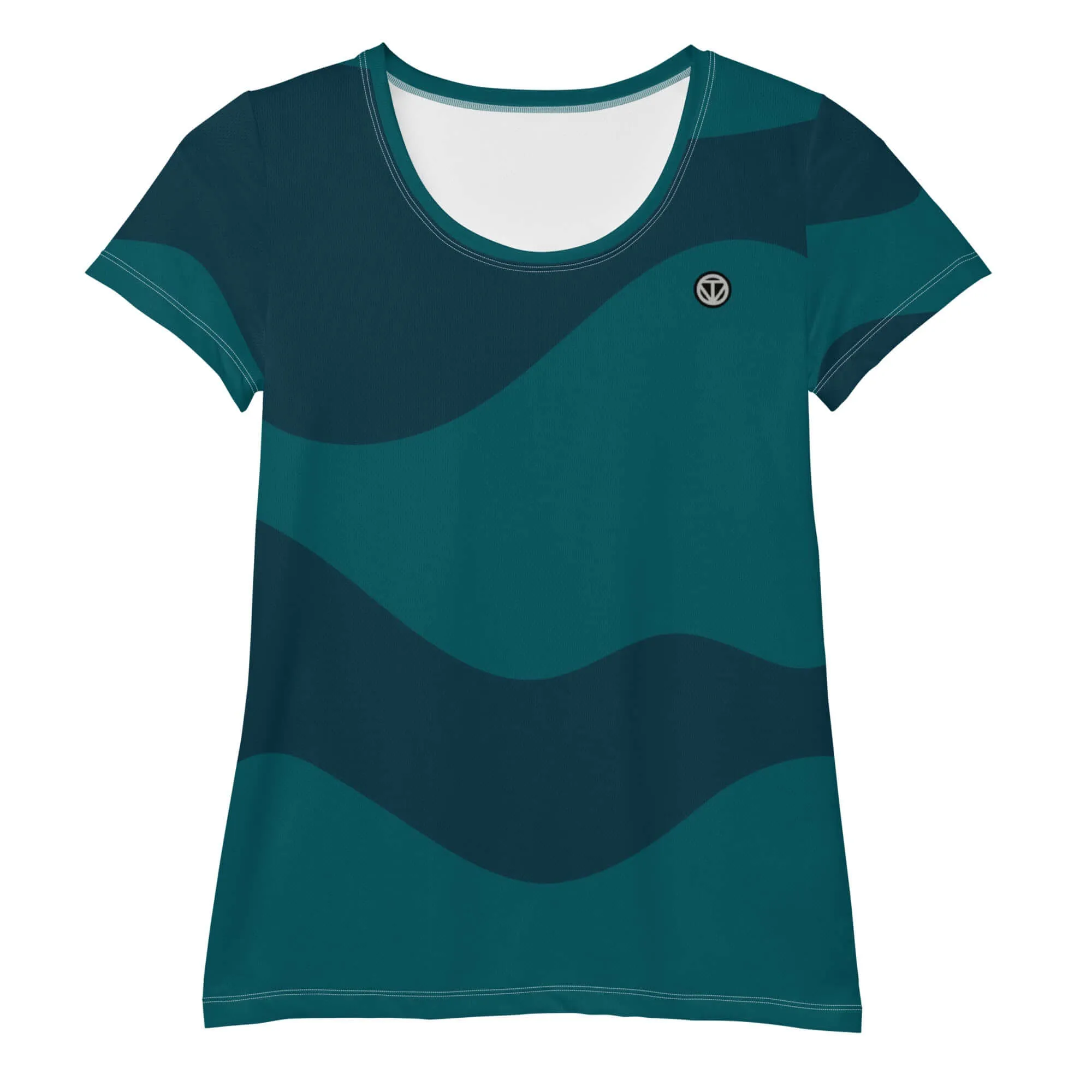 TOV Damen Sport T-Shirt ABSTRACT (Blau)