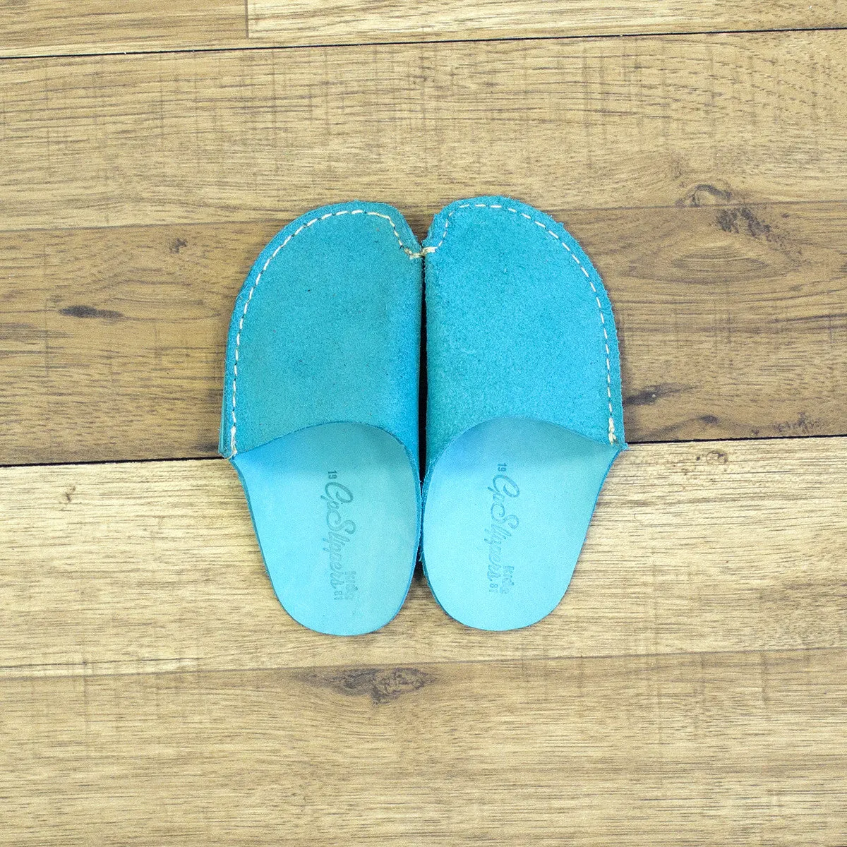 Turquoise CP Slippers Kids Minimalist